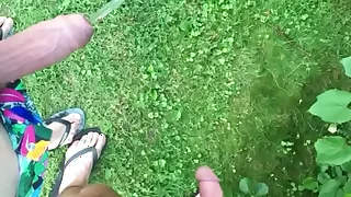 Mijando com a picona dura sem arregaçar